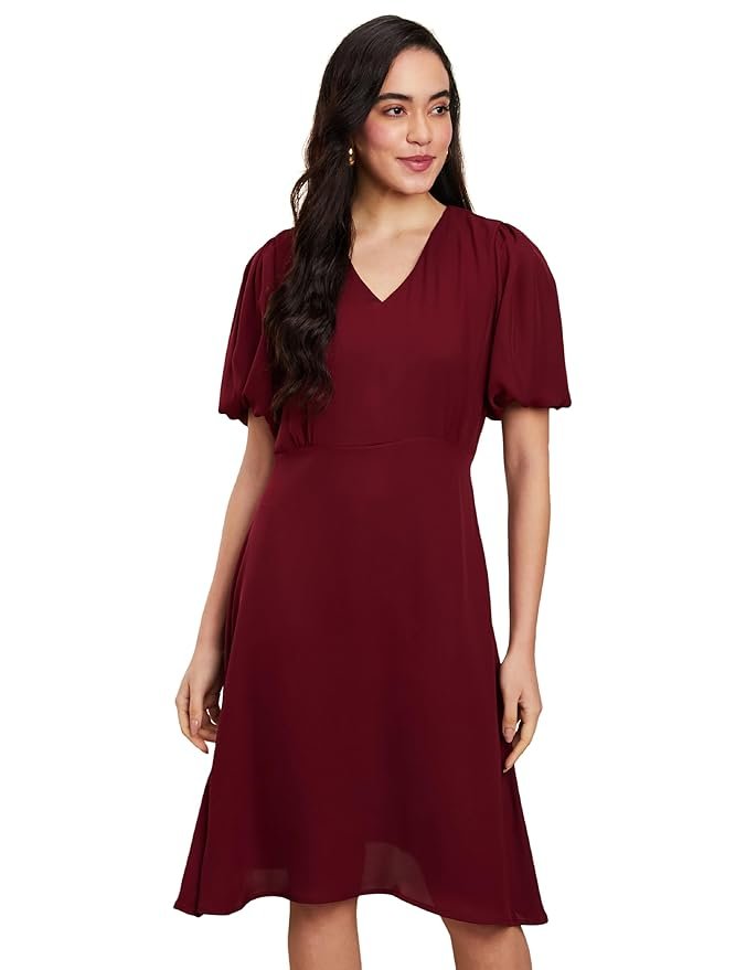 Symbol Premium Women’s Fit & Flare Dress (Below Knee Length | Stylish | Back Bow Tie) (Available in Plus Sizes)